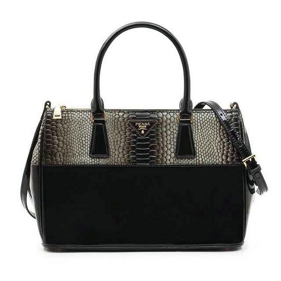 Borsa Prada 2014 Snake pelle verniciata BN2274 in Black