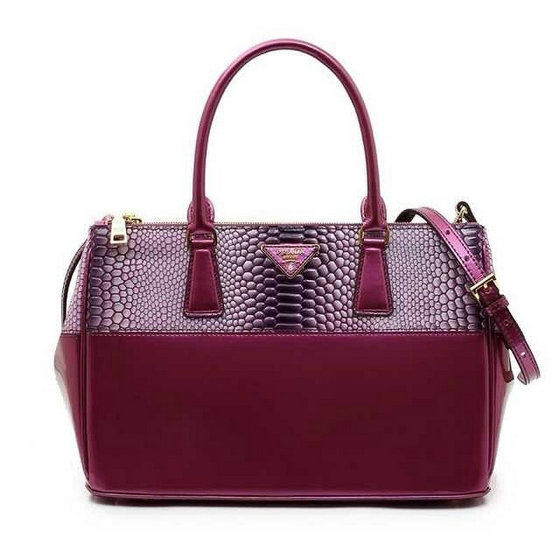 2014 Prada Snake Patent Leather Bag BN2274 in viola