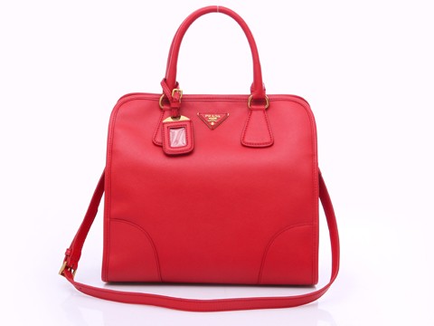 Prada Saffiano borsa BN2254 in pelle in rosso