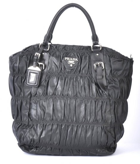 Prada Gaufre borsetta di pelle BN1611 in Nero