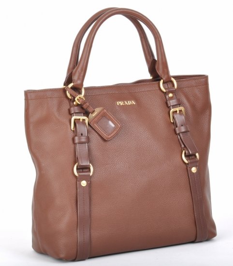 Prada Vitello Daino Tote in BN1774 rosolare