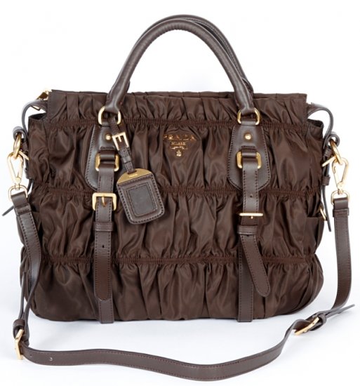 Prada Gaufre Nylon Tessuto Borsa BN1336 in Rosolare