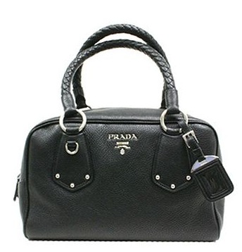 Prada in pelle Boston Bag BL0310 in Nero