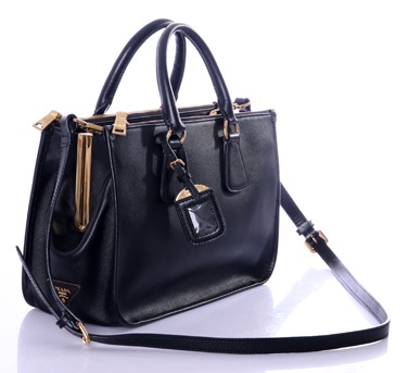 Prada Saffiano borsa in pelle in nero BN2136