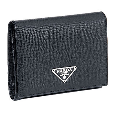 Prada Saffiano Portafoglio M176 in pelle nera