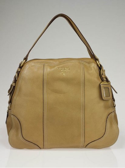 Prada Naturale Pelle Vitello Daino Hobo Borse BL0494