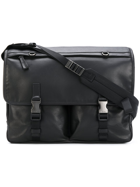 Prada double straps laptop bag Uomo Nero