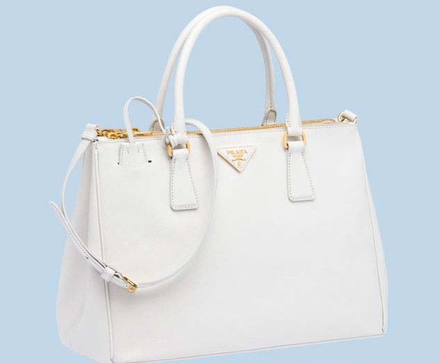 Prada Saffiano borsa in pelle BN2274 in Bianco