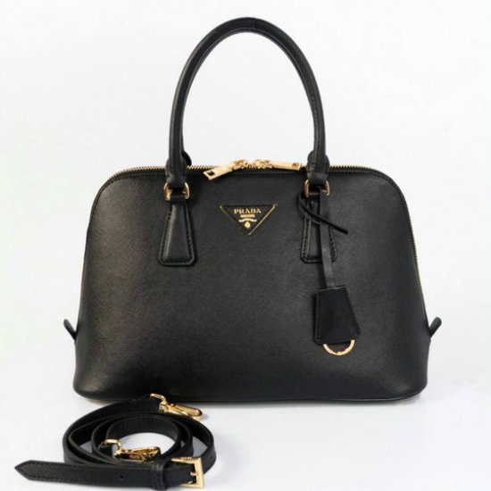 2013 Prada Saffiano Lux Borse Top Handle BL0837 Pelle Nera