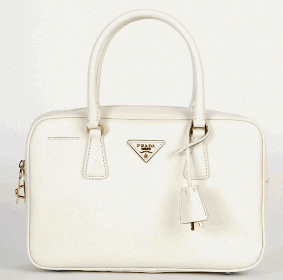 Saffiano Prada Piccola Borse Medico BL0095 in Bianco