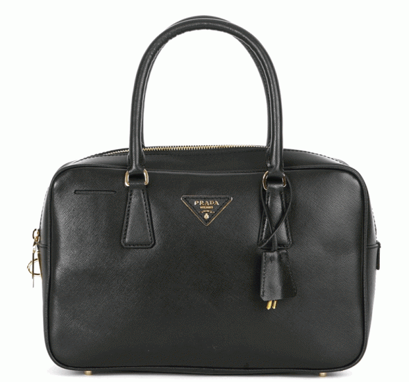 Prada Saffiano Piccola Borse Medico BL0095 in Nero