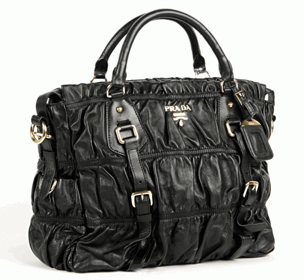 Prada Gaufre borsetta di pelle BN1336 in Nero