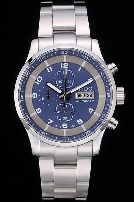 Mido Multifort Stainless Steel Bezel Navy Dial 80282