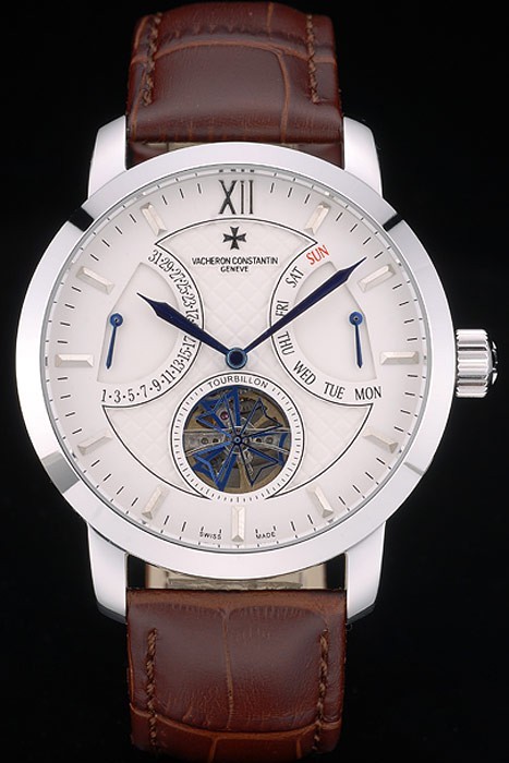 Vacheron Constantin Luxury Leather Replica Orologi 80228