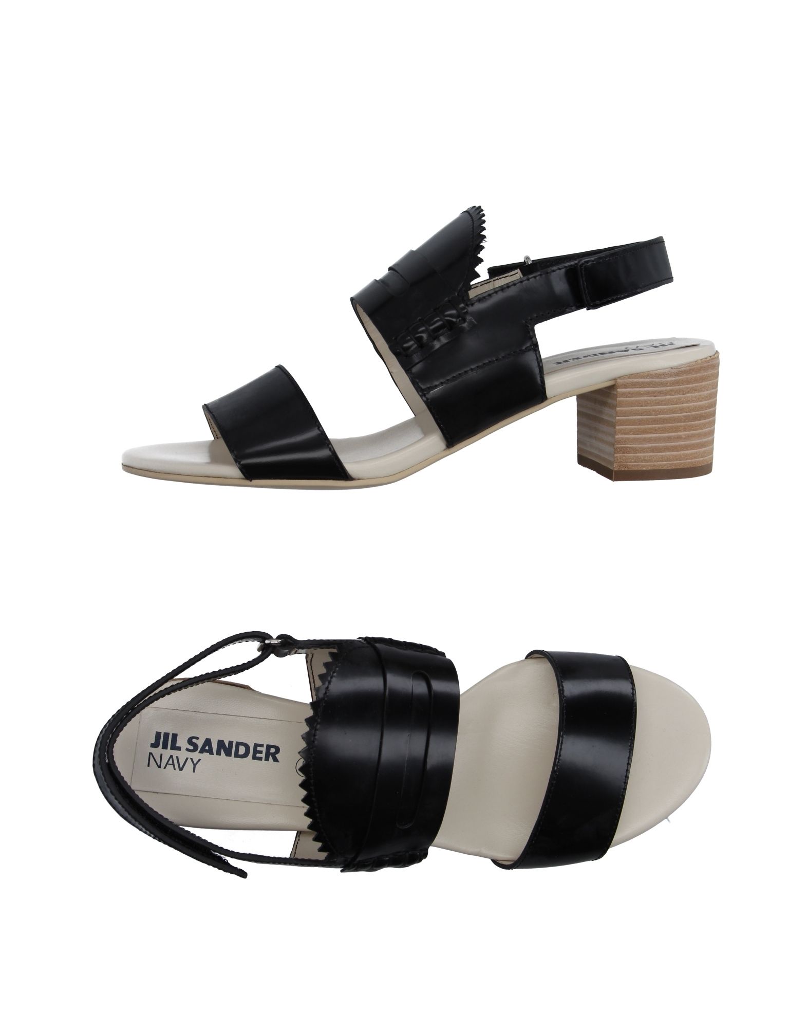 JIL SANDER NAVY Sandali Nero Donna Scarpe