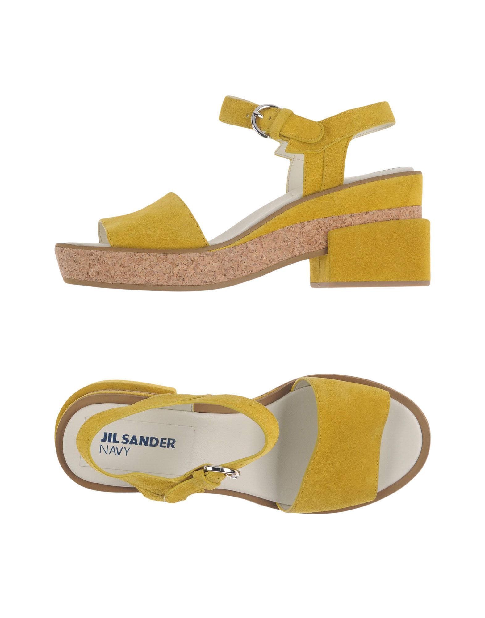 JIL SANDER NAVY Sandali Ocra Donna Scarpe